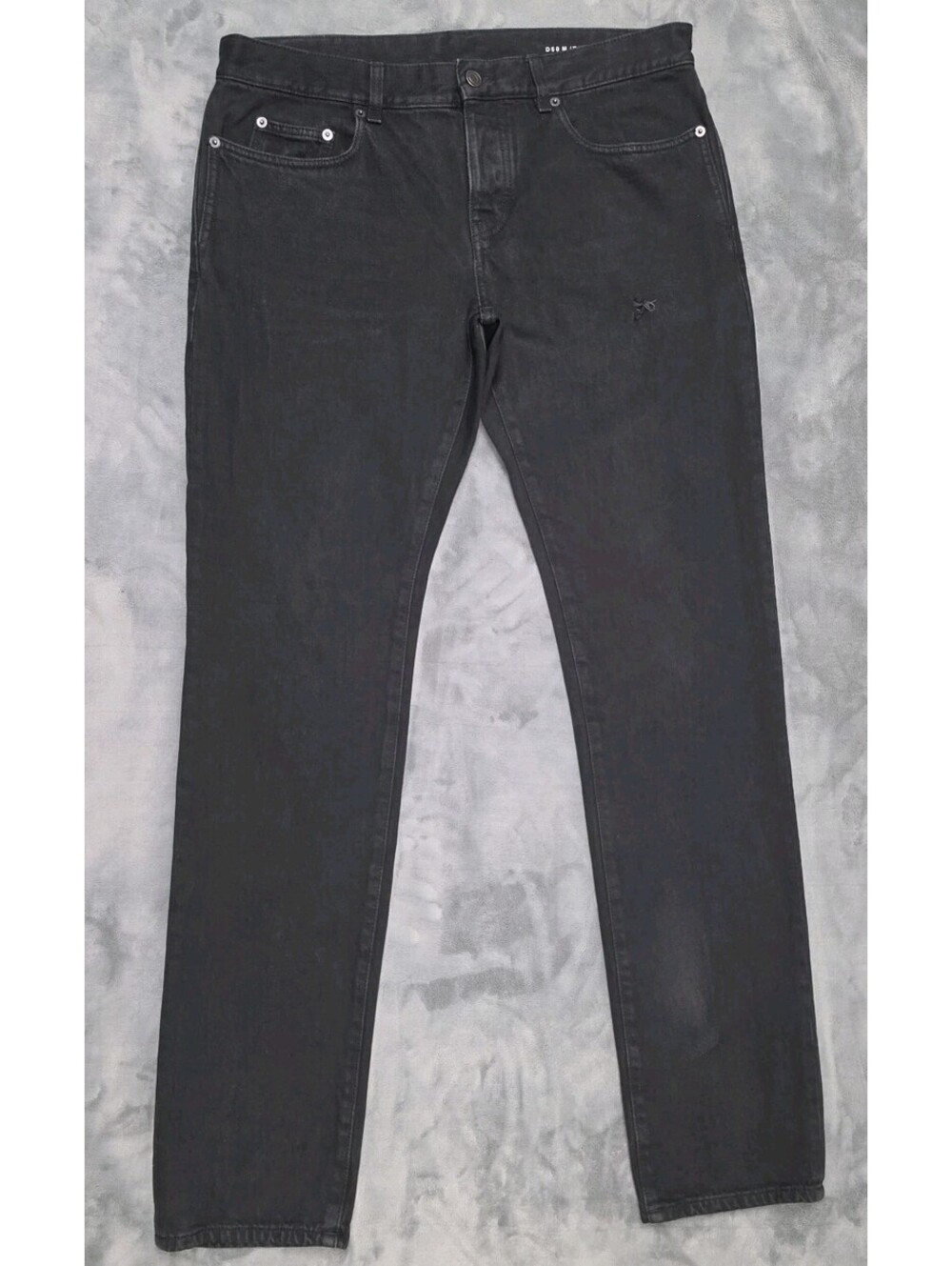 Saint Laurent Relaxed Slim Pants 31x35 Black Button Fly Italy